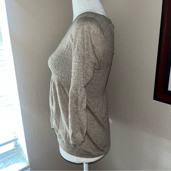 Vintage Y2K Abercrombie & Fitch 2000s Knit Babydoll Sweater Henley Top - Picture 6 of 8